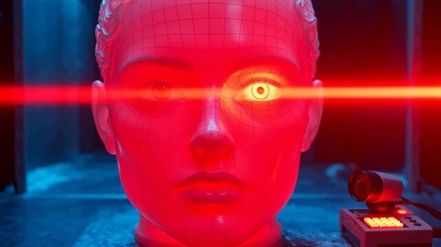 Failed Deception: Laser Reveals Resin Clone as Fake to Surveillance Camera
