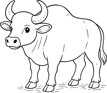 The gaur is a large, powerful wild bovine native to South and Southeast Asia