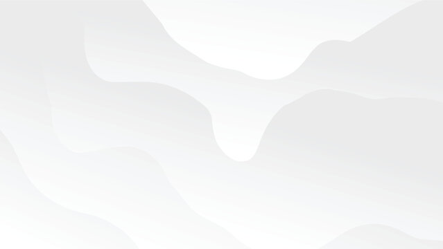 white and grey background with abstract wavy shape and color gradient decoration 