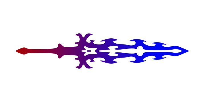 Purple And Blue Fantasy Sword