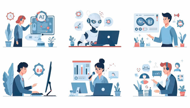 Business employee analyzing dashboard interface with digital charts and computer technology. Concept of enterprise management, data monitoring, productivity improvement, software tools, 