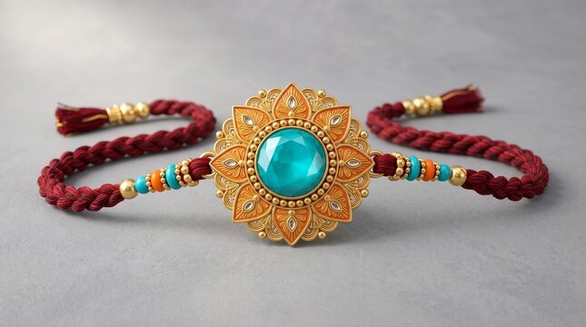 Happy Raksha bandhan with rakhi isolated, Generative ai