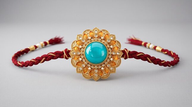 Happy Raksha bandhan with rakhi isolated, Generative ai