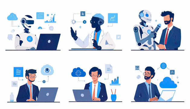 Business consultant working with digital analytics and strategic planning tools. Professional office concept focused on management, technology solutions, financial analysis