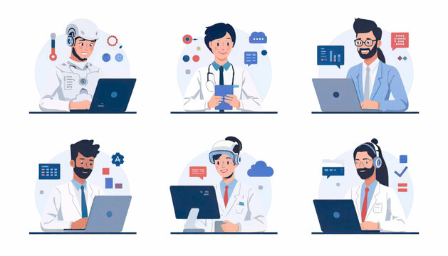Healthcare professional analyzing medical information with digital technology. Modern doctor concept showing innovation, electronic systems, medical research, patient services,