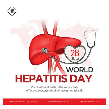 World Hepatitis Day concept. Hepatitis Theme and awareness poster. 
Vector illustration