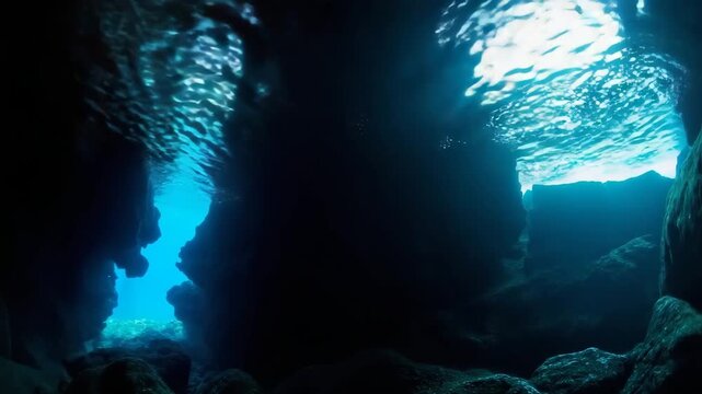 Underwater cave