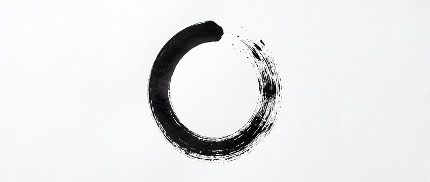 Zen Circle Minimalist Balance and Mindfulness Concept