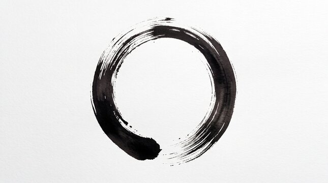 Zen Circle Minimalist Balance and Mindfulness Concept