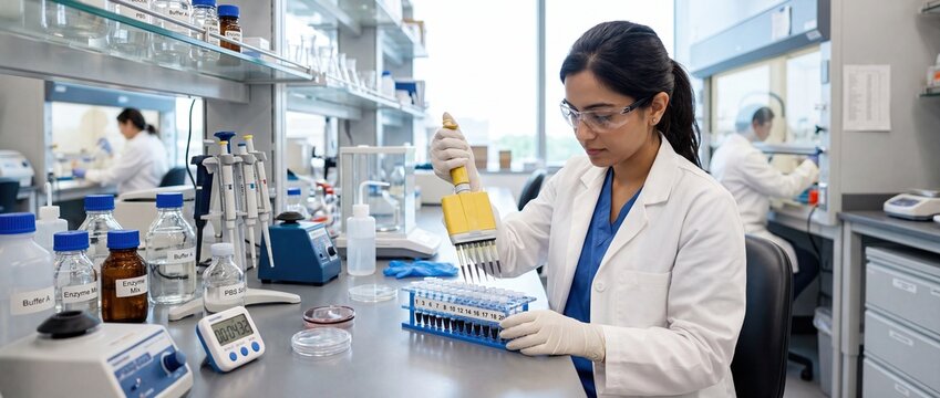 Laboratory Research and Scientific Testing Concept