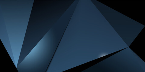 PrintAbstract composition featuring sharp geometric shapes in blue tones. angular forms intersect against a black background, creating a striking modern visual. © agus