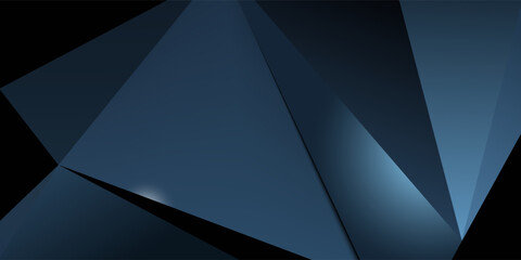 PrintAbstract composition featuring sharp geometric shapes in blue tones. angular forms intersect against a black background, creating a striking modern visual. © agus
