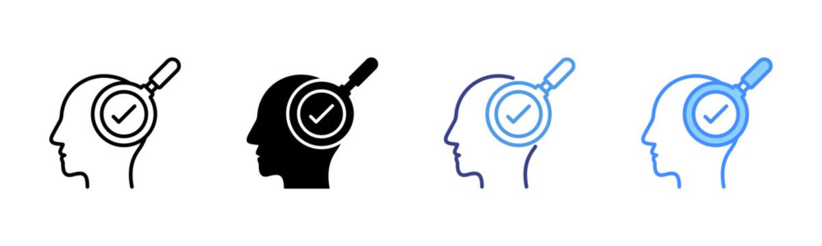 Self Assessment Icon Set Multiple Style Collection