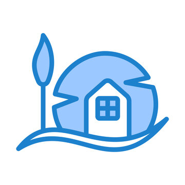 Landscaping Icon - Blue Style