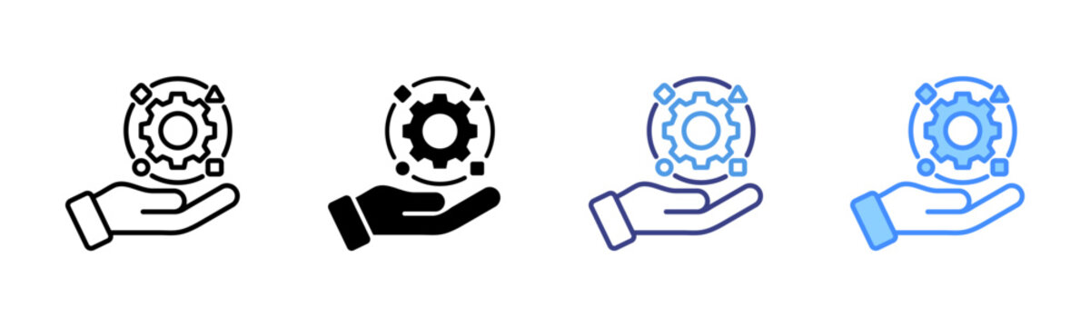 Adaptability Icon Set Multiple Style Collection