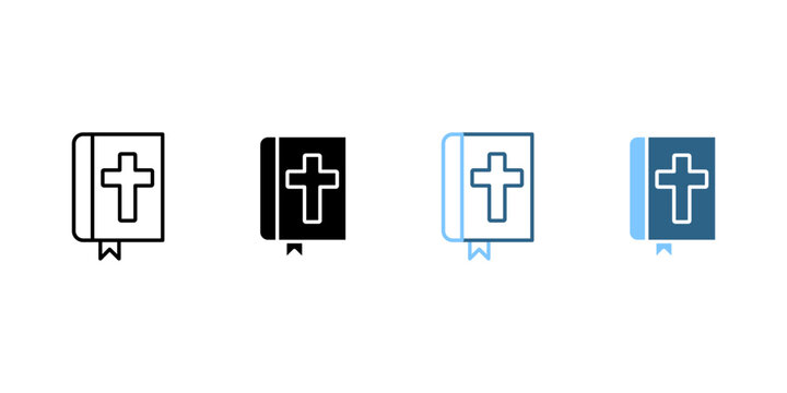 Holy Bible Book icon set multi style 