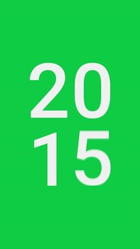 Vertical video animation of a stopwatch with sliding numbers that count down from the years 2010 to 2027 - represent the new year 2026 - vacation concept.