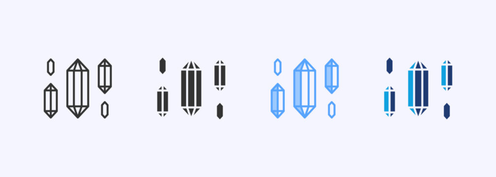 Crystal Meth Icon Set Multiple Style Collection Illustration