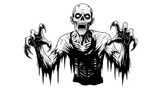 Scary Zombie Monster Illustration