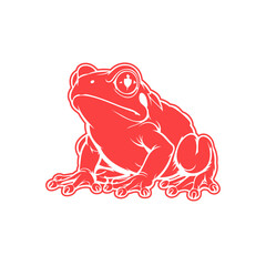 Obraz premium Frog Illustration design templates simple and modern