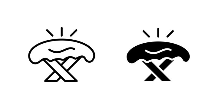 Baby Jesus Manger dual style icon set