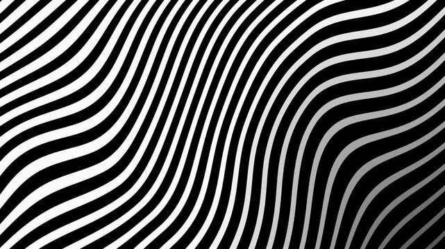Abstract monochromatic digital art with white wavy lines on black. Great for backgrounds, modern designs, and digital projects.