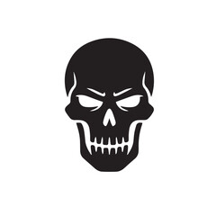 Fototapeta premium Skull Icon Solid Black Vector