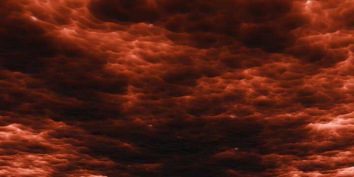red fluffy 3d clouds background