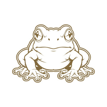Frog Illustration design templates simple and modern