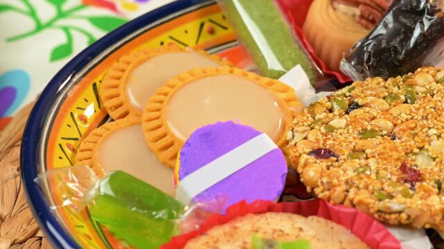 Assorted typical Mexican confectionery and artisan desserts