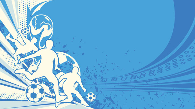 Football Background World Cup 2026 Vector