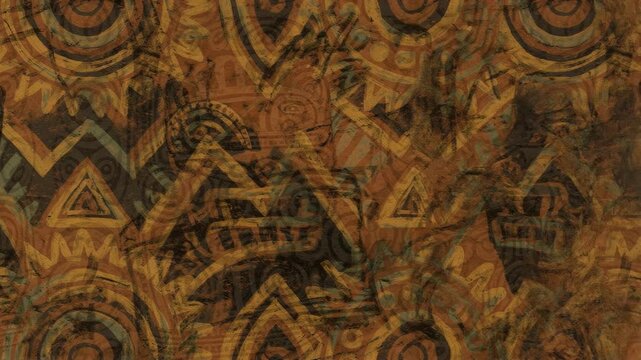 Vibrant animation showcasing rich earthy tones and intricate patterns inspired by nature and cultural artistry