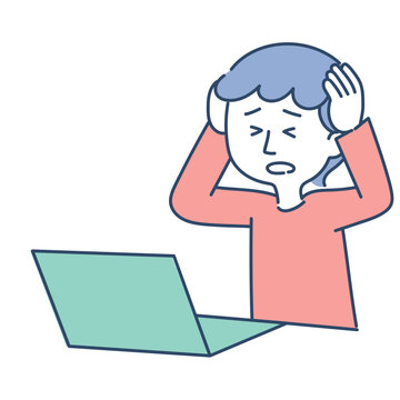 Illustration of a young person in a remote meeting