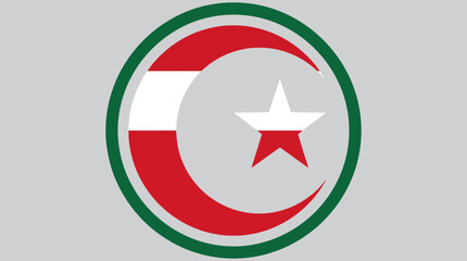 Crescent Moon and Indonesia Flag Fusion Vector Illustration of Islamic Identity © Bima