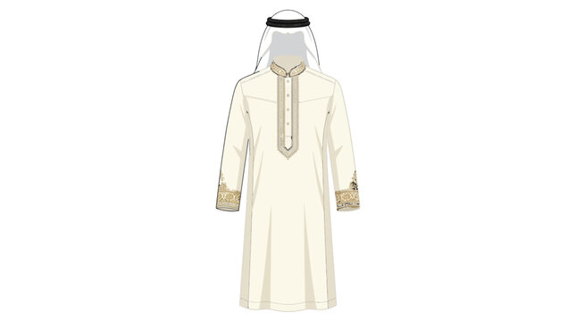Traditional white garment clothing.
