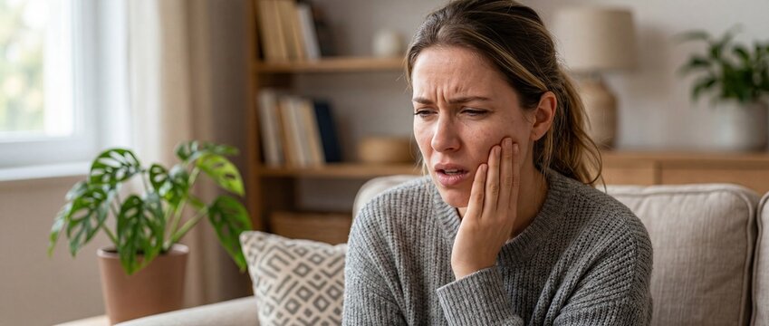 Woman Suffering From Dental Pain and Toothache