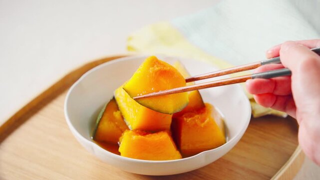 かぼちゃの煮物 定番の和食家庭料理