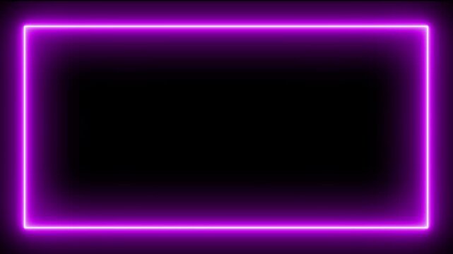 Animation of glowing neon rectangles abstract background. Square rectangle picture frame with two tone neon color.
abstract glowing neon rectangle border frame.