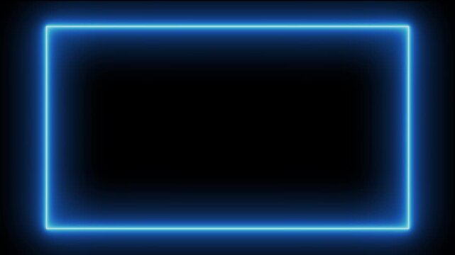 Animation of glowing neon rectangles abstract background. Square rectangle picture frame with two tone neon color.
abstract glowing neon rectangle border frame.