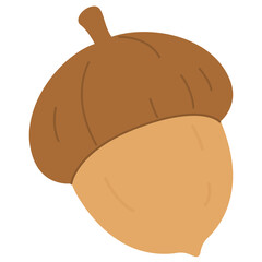 Illustration of a Brown Acorn © ThirdSeptember 