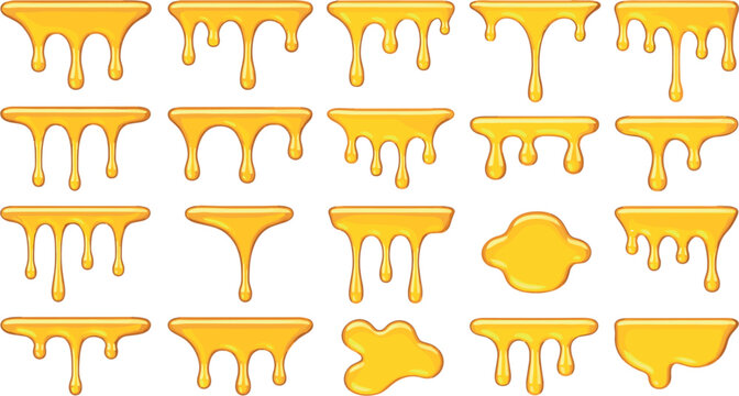 Beekeeping apiary vector set with flat design organic honey jar dipper bee and beehive elements