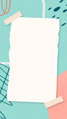 Obraz premium Notepaper colorful memphis iPhone wallpaper