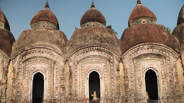 This place is named "108 Shiva Temples" because it consists of 108 Shiva temples. It is located in Kalna, in the Bardwan district of West Bengal.