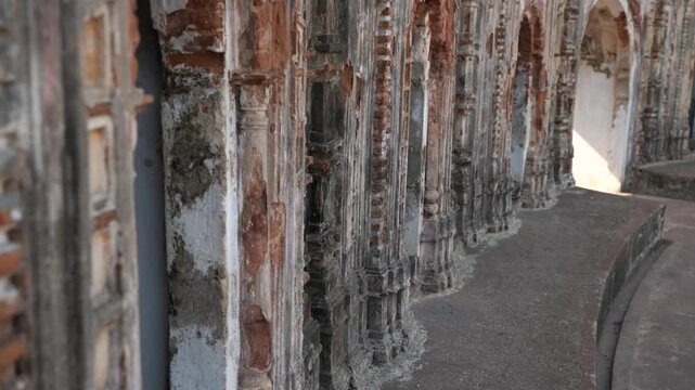 This place is named "108 Shiva Temples" because it consists of 108 Shiva temples. It is located in Kalna, in the Bardwan district of West Bengal.