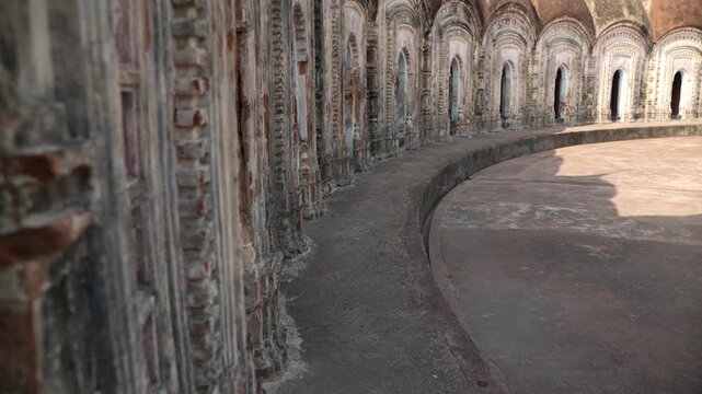 This place is named "108 Shiva Temples" because it consists of 108 Shiva temples. It is located in Kalna, in the Bardwan district of West Bengal.