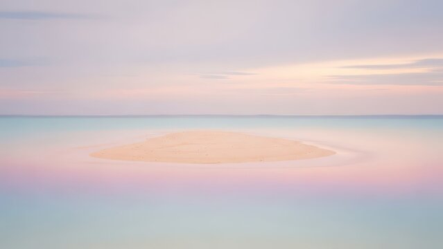 Serene sunset over calm waters