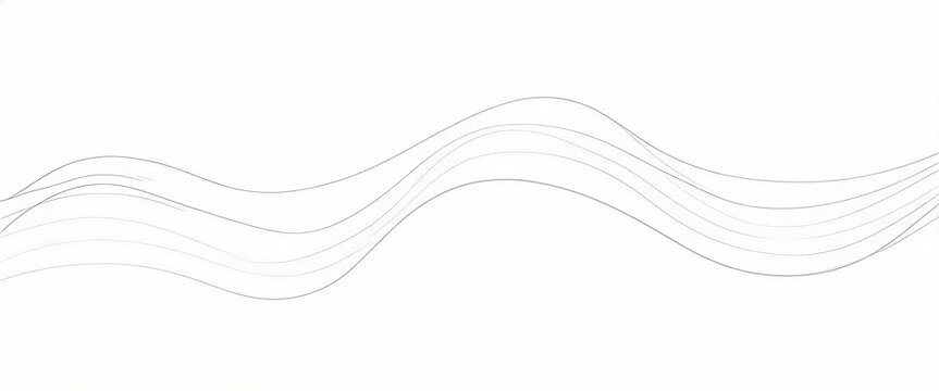 This image features several thin light gray wavy lines arranged in parallel on a plain white background, creating a subtle abstract graphic design element.