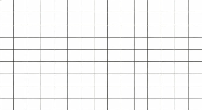 A plain white background covered with a regular grid of thin dark lines forming uniform square cells, simple and clean structure.