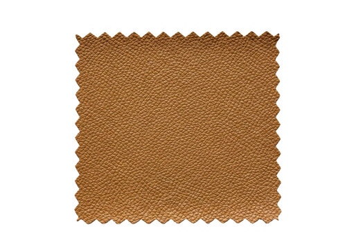 Square piece of brown cork texture material isolated on transparent background