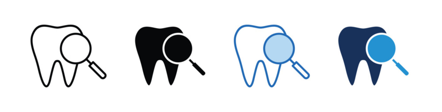 Check Teeth Icon Collection With Multiple Styles